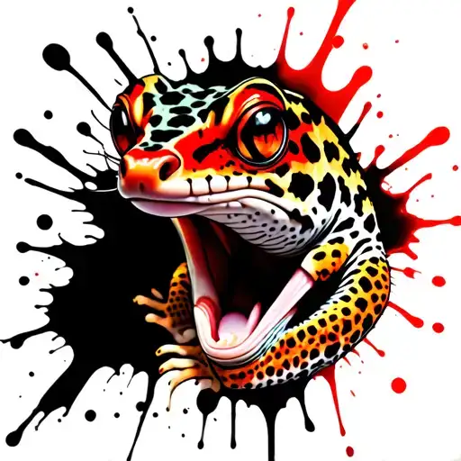 Leopard Gecko tattoo design idea