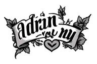 "Adrian " medium for my hand tattoo with a heart  tattoo design idea