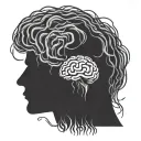 anxiety depression overthinking brain stopped tattoo design idea