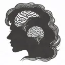 anxiety depression overthinking brain stopped tattoo design idea