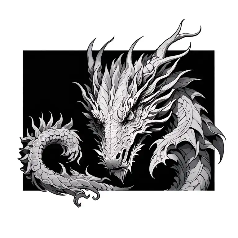 dragon, Victorian jewelry, fine line tattoo tattoo design idea