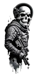 past present future war tattoo design idea