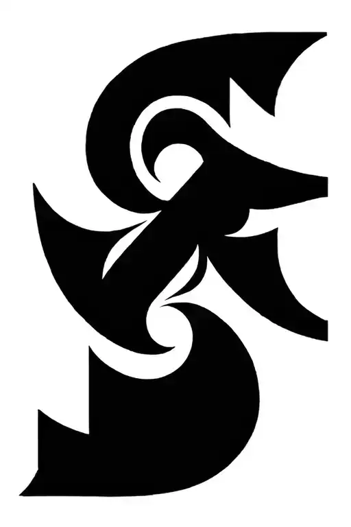 cyber tribal blackwork pattern geometric tattoo design idea