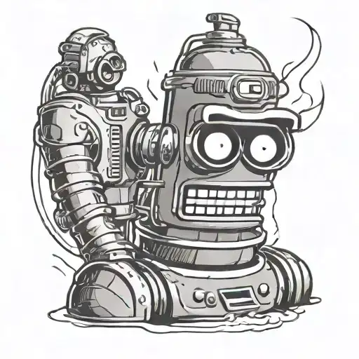 bender from futurama tattoo design idea