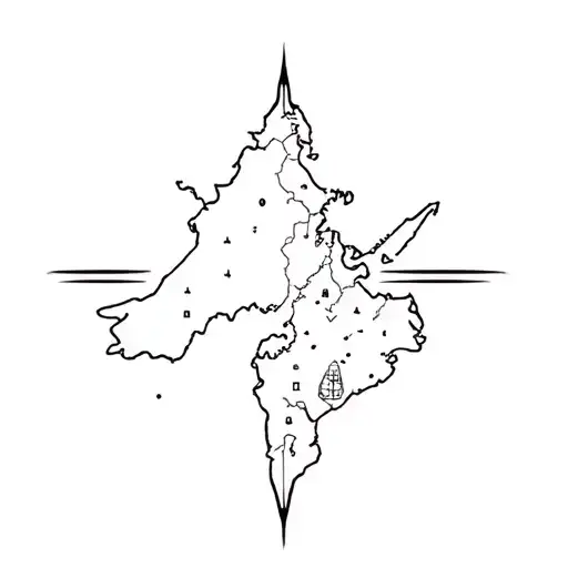 Tattoo dedicated to the Arkhangelsk region, conceptual and symbolic, this is my homeland tattoo design idea