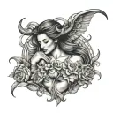   Aquarius woman with Taurus tattoo on her  tattoo design idea