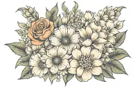 April July August birth flowers shoulder tattoo design tattoo design idea