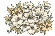 April July August birth flowers shoulder tattoo design tattoo design idea