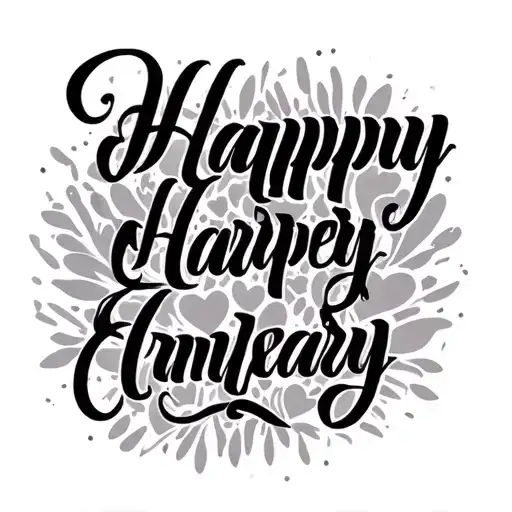 anniversary date written tattoo design idea