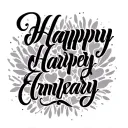 anniversary date written tattoo design idea