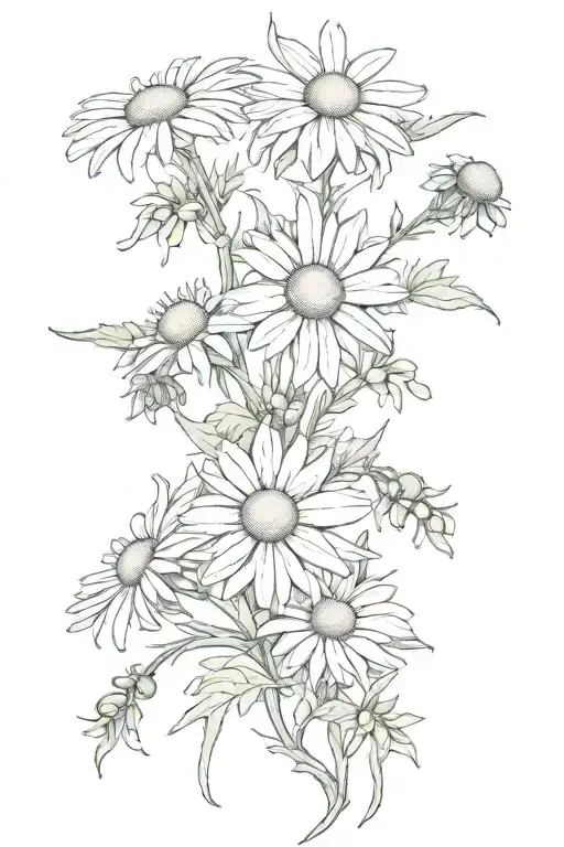 hyssop flowers and chamomile flowers small tattoo tattoo design idea
