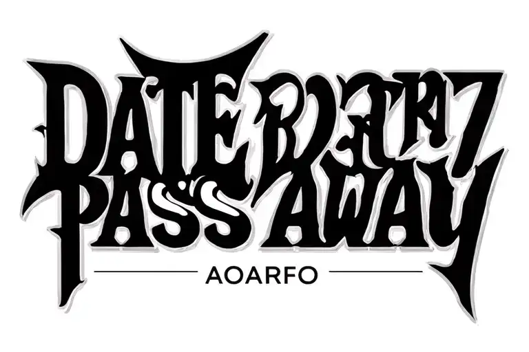 date born, date pass away tattoo design idea