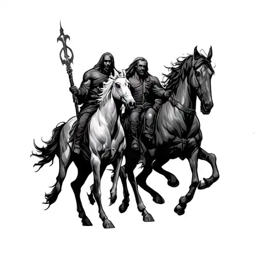 four horsemen of the apocalypse tattoo design idea