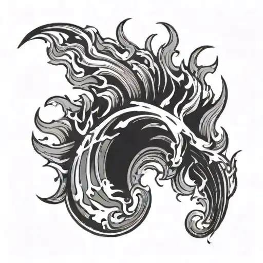 small flame or fire, possibly at the base of your finger or wrapping around the finger in a curved, minimalistic design tattoo design idea