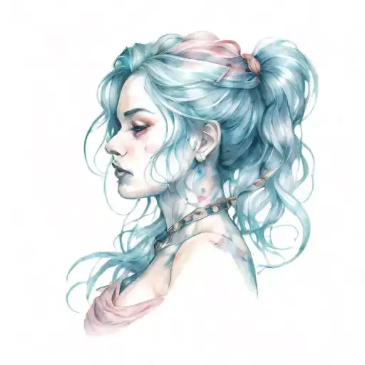 bdsm girl tattoo design idea