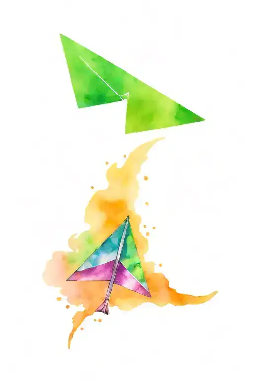 shamrock and paper airplane soaring tattoo design idea