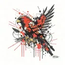 hawk tattoo design idea