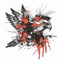 hawk tattoo design idea