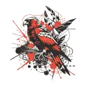 hawk tattoo design idea