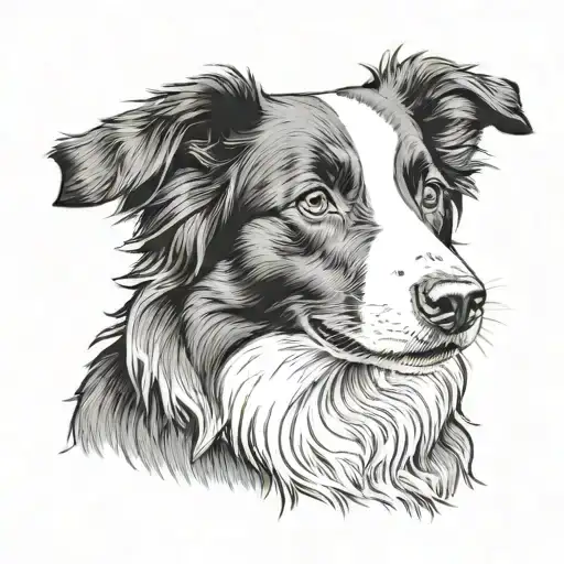 Border Collie tattoo design idea