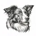 Border Collie tattoo design idea
