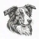 Border Collie tattoo design idea