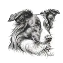 Border Collie tattoo design idea