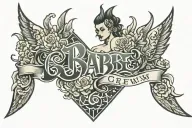 Babe Crew word tattoo design idea
