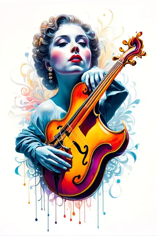 Opera, drama, music tattoo design idea