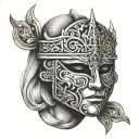 king baldwin iv Jerusalem mask tattoo design idea