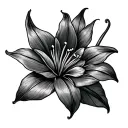 cash and life's a gamble inspired lilly flower tattoo design idea