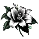 cash and life's a gamble inspired lilly flower tattoo design idea