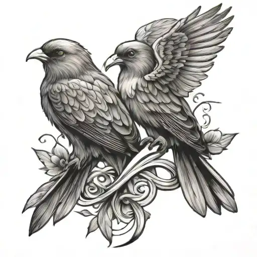 infinity symbol blake danielle love birds tattoo design idea