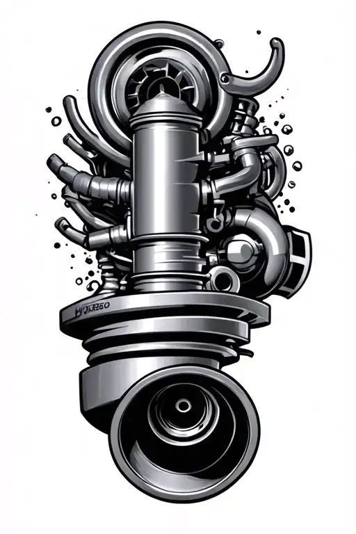 turbocharger tattoo design idea