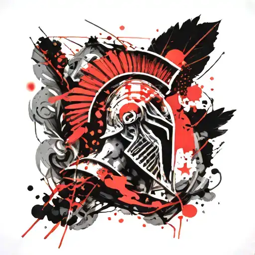 spartan greek mythology tattoo design idea