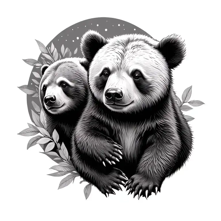 Mama Bear Baby Bear tattoo design idea