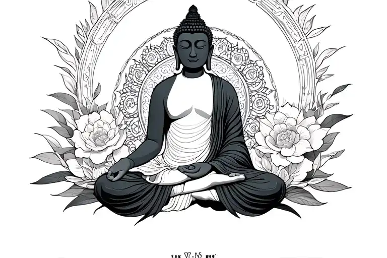 Buddhist tattoo design idea