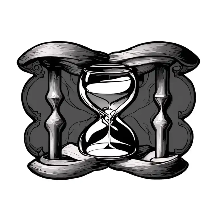 hourglass tattoo design idea