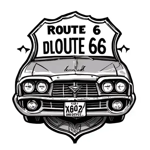 Route 66 tattoo design idea