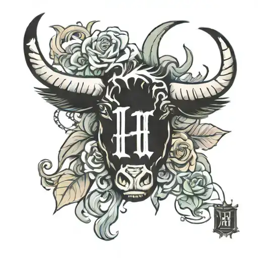 lazy H over U cattle brand  tattoo design idea