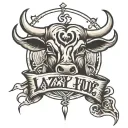 lazy H over U cattle brand  tattoo design idea