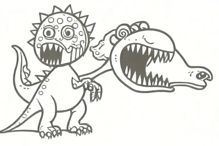 cute Dinosaur tattoo design idea