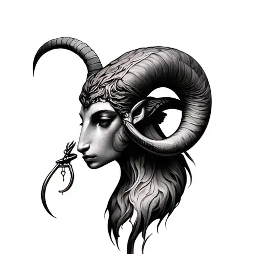 Libra Aries tattoo design idea
