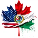 guatemalan, canadian, and american flag mixed together tattoo design idea