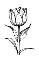tulip flower tattoo design idea