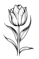 tulip flower tattoo design idea