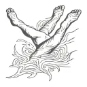 with your feet on the air and your head on the ground tattoo design idea