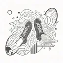 with your feet on the air and your head on the ground tattoo design idea