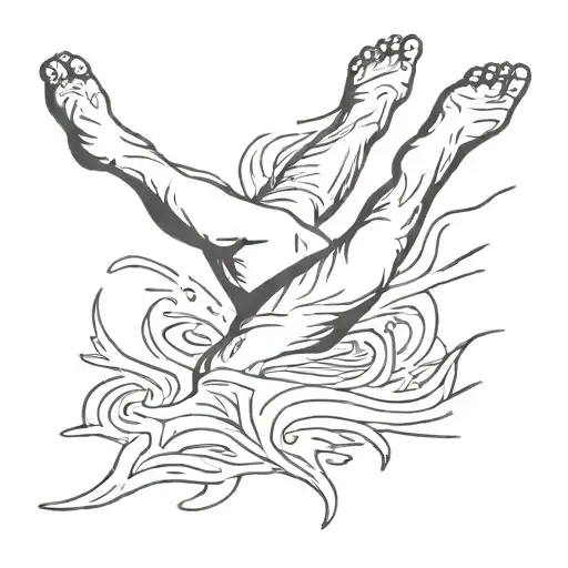 with your feet on the air and your head on the ground tattoo design idea