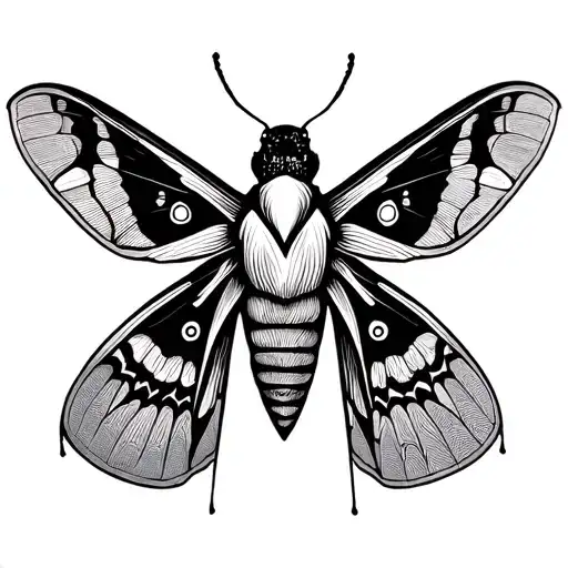 moth tattoo design idea